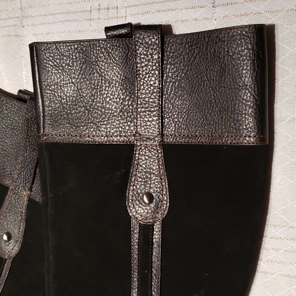 Naturalizer N5 New DANDY Knee High Comfort Fashion Suede & Leather Boot BLACK 10 - Picture 11 of 16